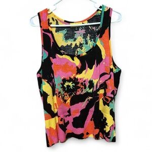 SoCa ST. JOHN, XL Women's Tank Top, Yellow, Black, Pink, Red, Green